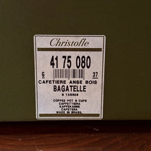 Load image into Gallery viewer, Christofle Paris Bagatelle Silver Plated Coffee Pot 8 Cup Rosewood Handle w/ Box
