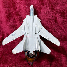 Load image into Gallery viewer, RARE VF-24 F-14 Tomcat Wooden Model 16” Wingspan Navy Jet w/ Base Movable Wings
