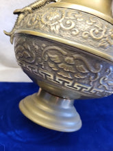 Load image into Gallery viewer, Large Vintage Chinese Solid Brass Dragon Urn Vase Planter with Floral Motif
