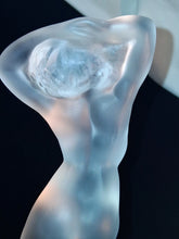 Load image into Gallery viewer, Lalique Frosted Art Glass Nude Dancer With Raised Arms Figurine Signed 9.5" Tall
