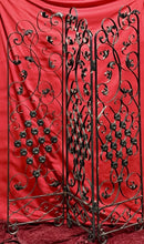 Load image into Gallery viewer, Vintage 74” High Wrought Iron Metal 3-Panel Folding Room Divider, 19”L per Panel
