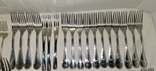 Load image into Gallery viewer, Christofle Perles Acier Flatware Set France 178 Pieces w Christofle Storage Case
