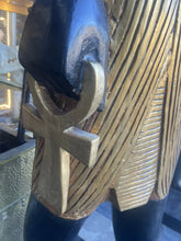 Load image into Gallery viewer, Pair Of Black &amp; Gold Egyptian God Anubis 6 foot Statues
