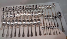 Load image into Gallery viewer, Christofle Perles Acier Flatware Set France 178 Pieces w Christofle Storage Case
