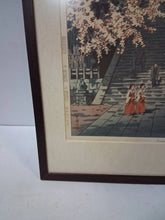 Load image into Gallery viewer, VTG WOODBLOCK PRINT Kamakura Tsurugaoka Hachiman Shrine SHIRO KASAMATSU JAPANESE
