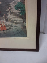 Load image into Gallery viewer, VTG WOODBLOCK PRINT Kamakura Tsurugaoka Hachiman Shrine SHIRO KASAMATSU JAPANESE

