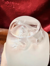 Load image into Gallery viewer, Cristal Lalique France Flower Frog Frosted Dove 8.25” Signed Frosted Crystal
