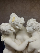 Load image into Gallery viewer, A. Santini - The Three Graces - Alabaster - Unsigned 11.25"
