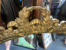 Load image into Gallery viewer, #247 Large Antique Style Oval Gold Ornate Wood Framed Mirror 38” X 31”
