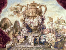 Load image into Gallery viewer, Vintage VASE AND RAISINS by J.B.Monoyer French Woven Wool Tapestry,58”H x 78”L

