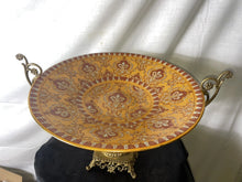 Load image into Gallery viewer, Beautiful Vintage Porcelain &amp; Bronze Pedestal Centerpiece Compote Bowl!!
