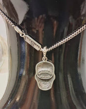 Load image into Gallery viewer, King Baby 925 Sterling Silver Skull Charm Pendant 24in. Curb Link chain
