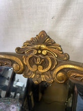 Load image into Gallery viewer, #39 Antique Wood Framed Ornate Gold Beveled Mirror 32“ X 30“
