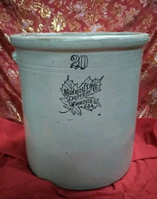 Load image into Gallery viewer, Large Antique Monmouth Illinois Pottery No. 20 Gallon Crock 21”
