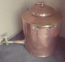 Load image into Gallery viewer, Antique Solid Copper watering dispenser with brass spigot c.1900s
