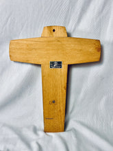 Load image into Gallery viewer, Vintage ARS LITURGICA MARIA LAACH Modernist Solid Bronze on Oak CRUCIFIX HOLLAND
