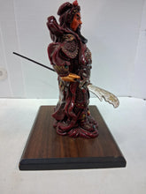Load image into Gallery viewer, Guan Yu Guan Gong Kuan Kung God of Wealth &amp; War Resin Statue Figurine W Base 10"
