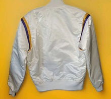 Load image into Gallery viewer, Vintage Los Angeles Lakers Satin White NBA Authentic Starter Jacket Sz Small
