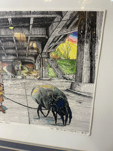 Load image into Gallery viewer, Large Framed Seattle Artist, Jon Strongbow “Dawn Patrol” Signed &amp; Numbered
