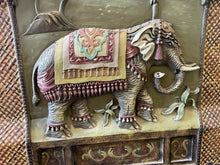 Load image into Gallery viewer, Antique Style Indian 3-D Elephant, wall decor
