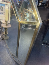 Load image into Gallery viewer, #3 Beautiful Vintage Ornate Gold Beveled Octagon Brass Mirror 43“ X 32“

