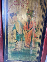 Load image into Gallery viewer, Antique 19th Century Chinese Provincial Chinoiserie Hand Painted Wood Panel!!
