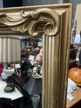 Load image into Gallery viewer, #128 Ornate Art Deco Style Vintage wood Framed Gold Mirror 57 1/2“ X 27“
