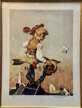 Load image into Gallery viewer, Norman Rockwell “Under Sail” Signed Limited Edition Lithograph 154/200 Framed
