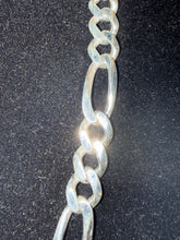 Load image into Gallery viewer, 27” Sterling Silver Figaro Link Chain Necklace 925 Silver Chain Italian 76.6g
