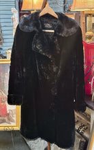 Load image into Gallery viewer, Vintage Stone Furs Vancouver Black Mink Fur Coat Satin Vine Lining
