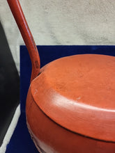 Load image into Gallery viewer, Antique Chinese Red Lacquer Wooden Wedding Basket Bucket w/ Lid &amp; Handle
