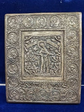 Load image into Gallery viewer, Antique Russian 1867 Sterling Silver icon mother of god joy to all who sorrow!!
