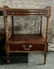 Load image into Gallery viewer, Vintage PAIR of LEXINGTON Mahogany Side / Phone Tables Writing Slide &amp; Drawer!!
