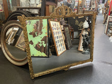 Load image into Gallery viewer, #246 Ornate Antique Gold Wood Framed Accent Mirror 46“ X 39.5“
