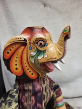 Load image into Gallery viewer, Rare Gusti Ngurah Semarajaya Hand Painted Carved Wooden Cloth Elephant Signed
