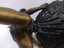 Load image into Gallery viewer, Vintage French Bronze Double Cherub Centerpiece With Black Marble Bowl
