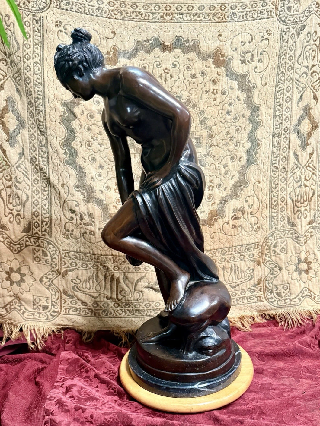 JC1- Allecra 33.5” Bronze Statue Christophe Allegrain’s ‘Bathing Venus’ by Hunt!