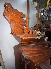 Load image into Gallery viewer, Large Vintage Handcrafted Wooden Chinese Junk Vessel Boat Ship Circa 1950's 50”
