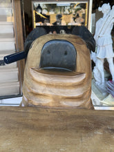 Load image into Gallery viewer, Vintage Hand Carved Solid Wood Pig Butler With Tray Statue 55” Tall
