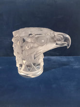Load image into Gallery viewer, Art Deco Glass Car Mascot ' Head Eagle ' Sculpture 1930' H.Hoffmann
