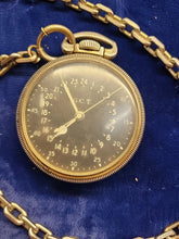 Load image into Gallery viewer, Hamilton WW2 4992B Military Navigation Pocket Watch 22 jewels 1941 With Chain
