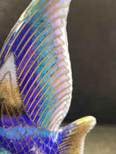 Load image into Gallery viewer, RARE Chinese Cloisonne Statue Fish Figurine 8", Unique! W/ stand
