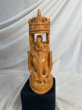 Load image into Gallery viewer, Vintage hand carving wood howda elephant carriage figurine
