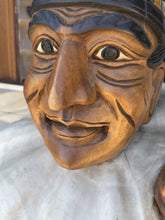 Load image into Gallery viewer, Large Vintage 50” Mr Punch Carved Wooden Cigar Store Display Statue

