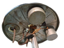 Load image into Gallery viewer, VTG Art Deco Chrome Slag Glass Ashtray Smoking Stand/Table Electric Lighter Lamp
