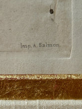 Load image into Gallery viewer, Vintage Framed Édouard Manet Baudelaire Profile Hat Etching Print 1862 A Salmon
