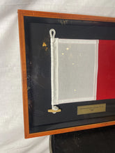 Load image into Gallery viewer, Nautical Signal Flag Maritime Naval Ship “H” Framed In Shadow Box 25” X 19”
