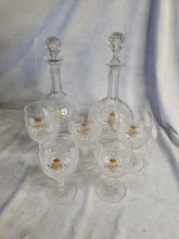 Load image into Gallery viewer, Antique early 19th century English Sherry, Decanters, And Glasses Set 7pc
