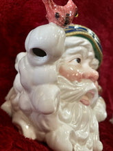 Load image into Gallery viewer, Vintage 2000 SHUN HUI Ceramic Hand Painted 10” Santa Teapot &amp; 5.5” Santa Creamer
