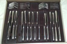 Load image into Gallery viewer, Christofle Perles Acier Flatware Set France 178 Pieces w Christofle Storage Case
